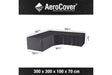 Loungesethoes 300 x 300 x 100 x 71(h) cm, L-vorm Trapeze - Platinum AeroCover