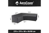 Platinum AeroCover | Loungesethoes 270 x 270 x 90 x 65-90(h) cm | L-vorm Trapeze
