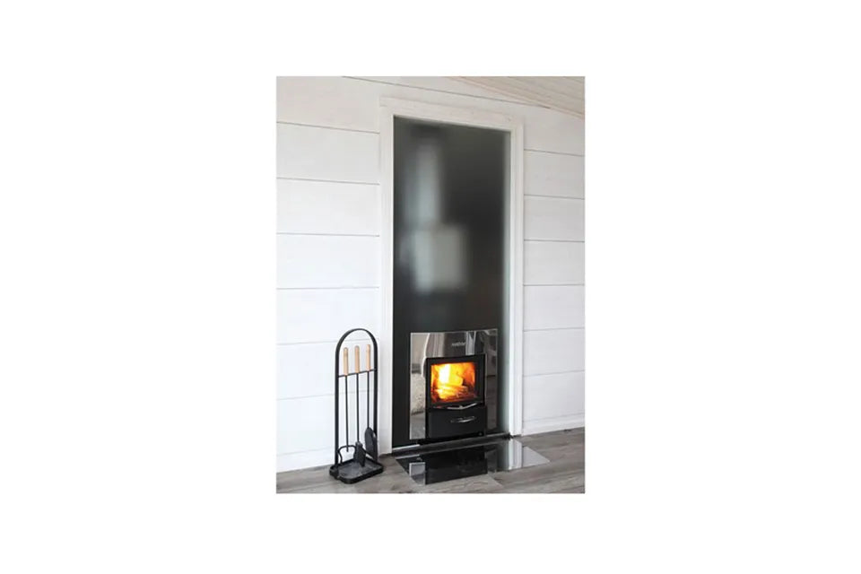 Harvia | Duo Glazen Wand 9 x 19 met Frame Aluminium Grijs