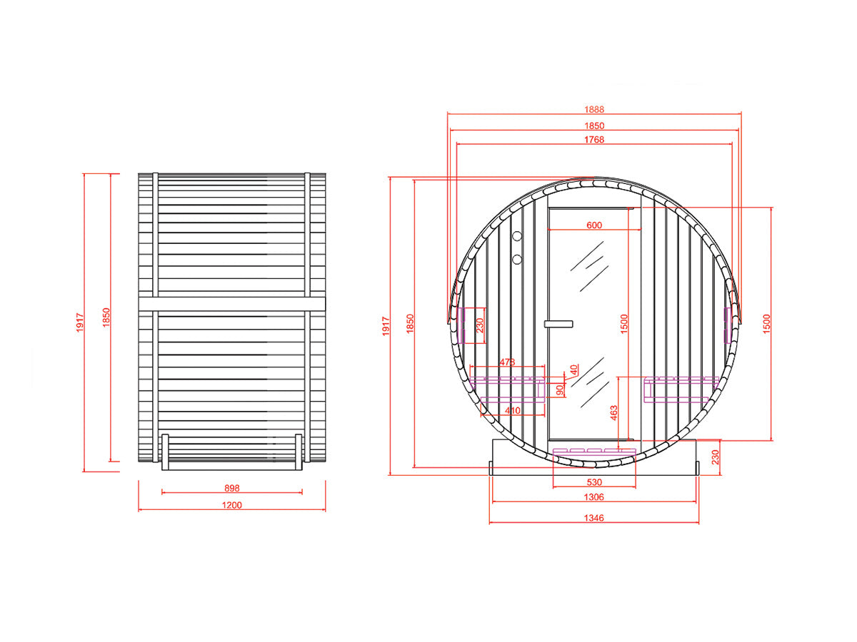 Passion | Barrel Sauna Luxury 120