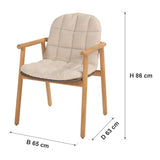 Afmetingen 4 Seasons Outdoor | Samos Tuinstoel — B 65 × D 63 × H 86 cm