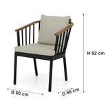 Afmetingen Apple Bee | Condor Tuinstoel — B 60 × D 66 × H 92 cm