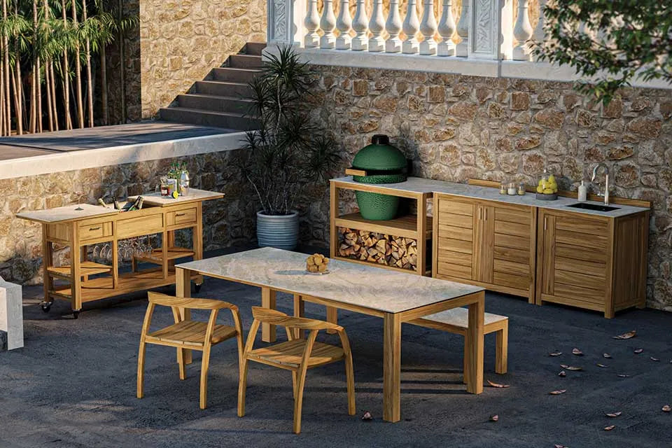 Passion Grills | Milano Buitenkeuken Opstelling Compleet 01 | Albastro Cream