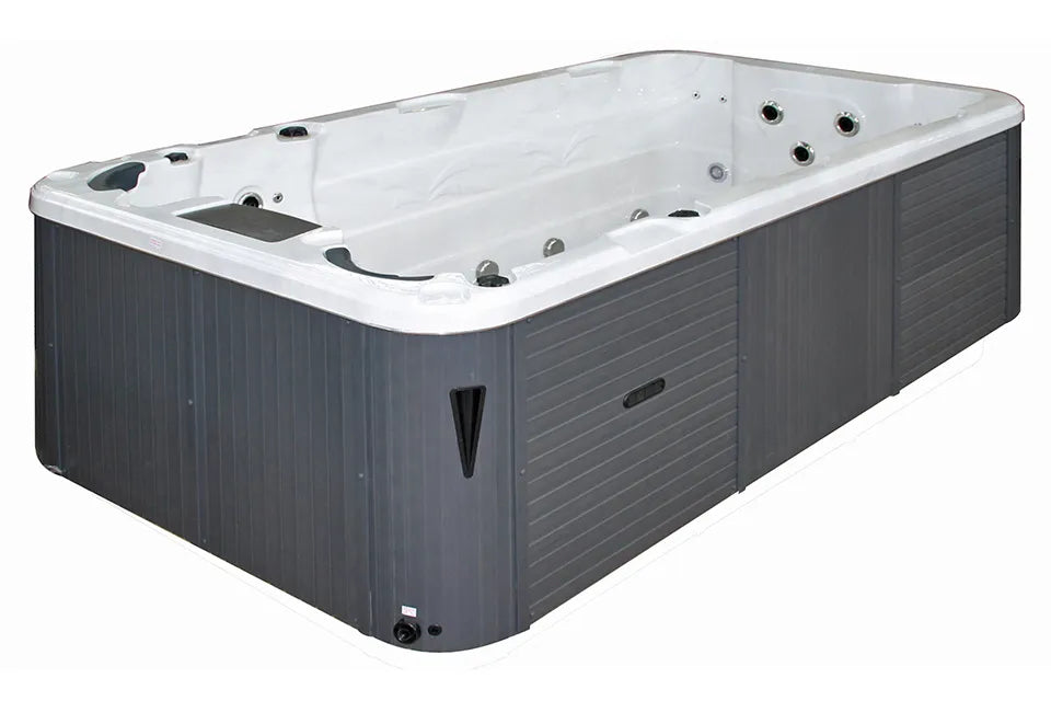 Aquatic 1 Swimspa ECO | Sterling White with DARK GREY
