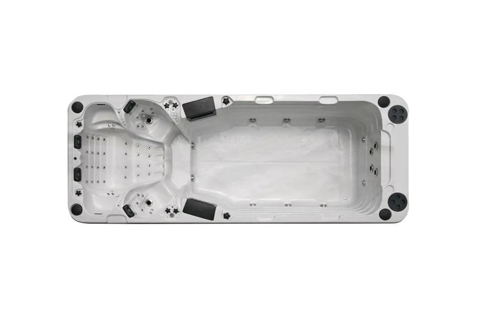 Aquatic 5 Swimspa | Sterling White with DARK GREY