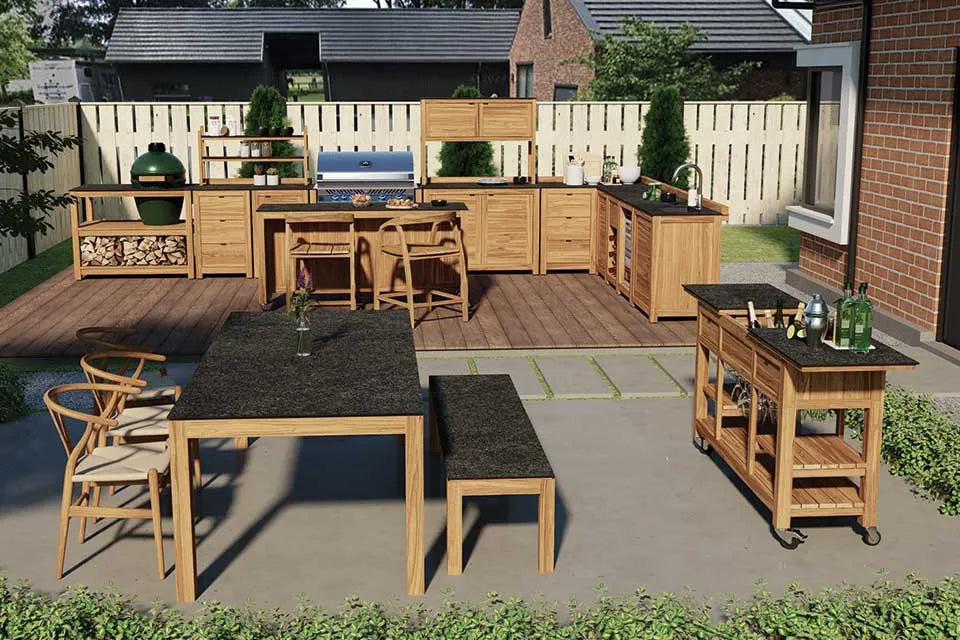 Passion Grills | Milano Buitenkeuken Opstelling Compleet | Belgium Dark Grey