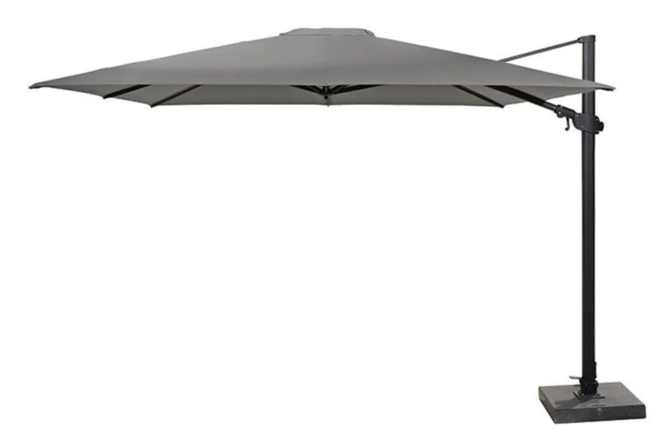 4 Seasons Outdoor | Siesta Zweefparasol Premium 300 x 300 cm | Antraciet-Charcoal