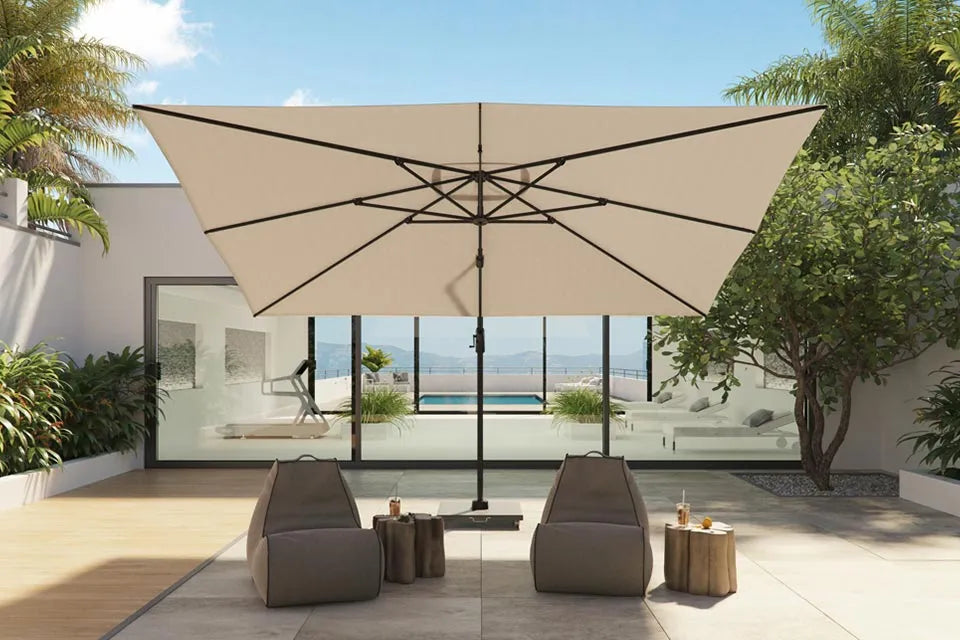 Platinum Sun & Shade | Challenger T¹ Zweefparasol Premium 300 x 300 cm | Havana
