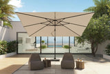 Platinum Sun & Shade | Challenger T¹ Zweefparasol Premium 300 x 300 cm | Havana