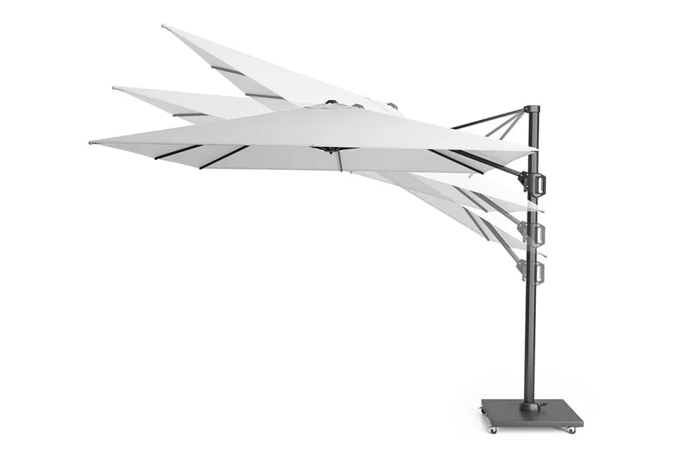 Platinum Sun & Shade | Challenger T¹ Zweefparasol Premium 350 x 350 cm | Faded Black