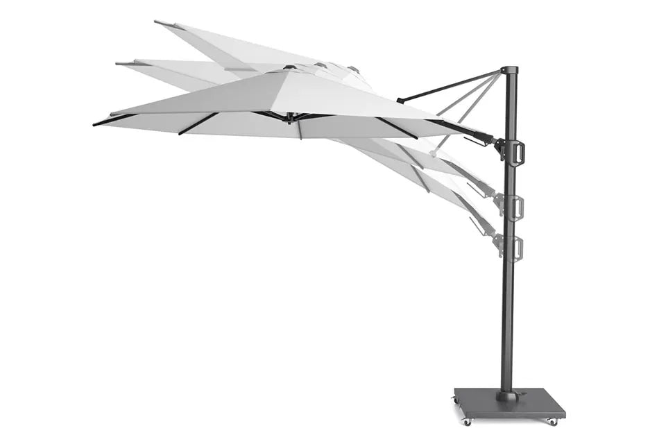 Platinum Sun & Shade | Challenger T² Zweefparasol Ø350 cm | Wit