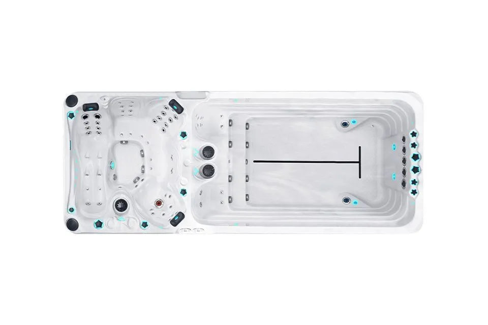 Dynamic Deep Swimspa | Sterling White with DARK GREY