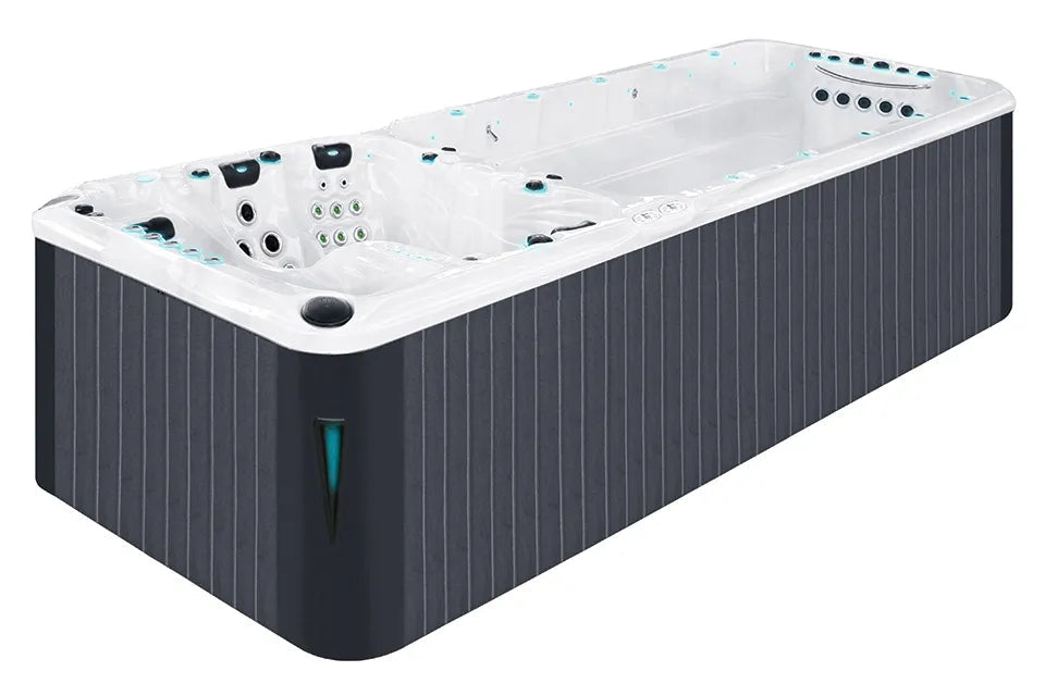 Energy Deep Swimspa | Sterling White with DARK GREY