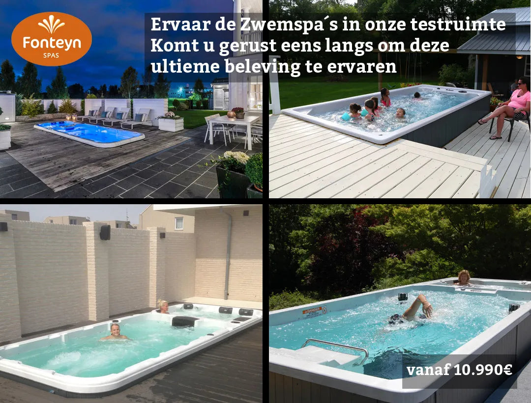 Energy Deep Swimspa | Sterling White with DARK GREY