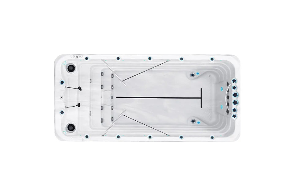 Fitness 2 Swimspa | Sterling White with DARK GREY
