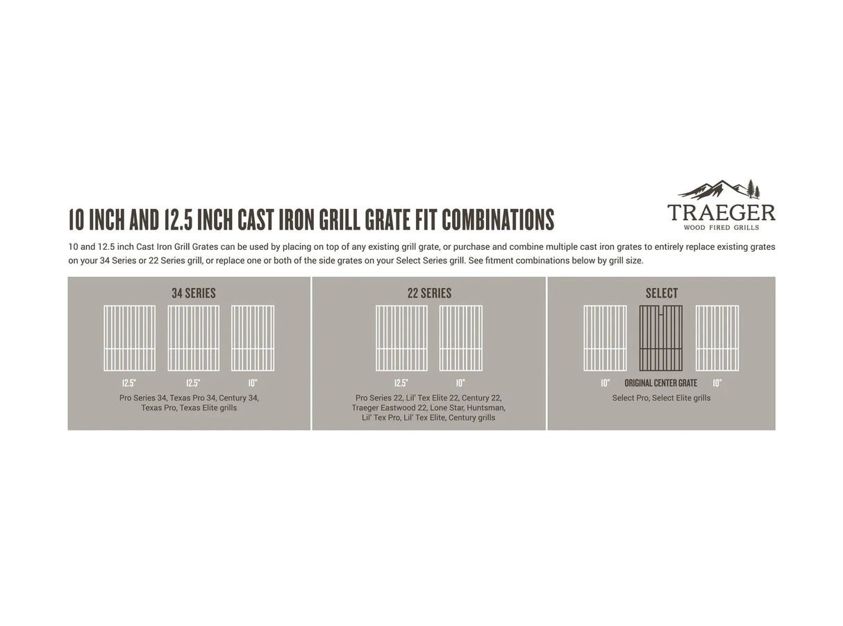 Traeger | Gietijzer grill grate | 10"/25,5 cm