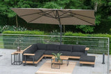 4 Seasons Outdoor | Siesta Zweefparasol Premium 300 x 400 cm | Wit-Charcoal