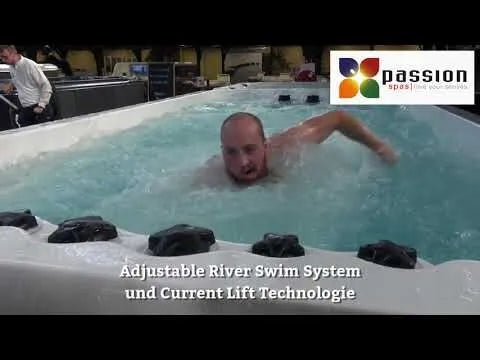 Energy Deep Swimspa | Sterling White with DARK GREY