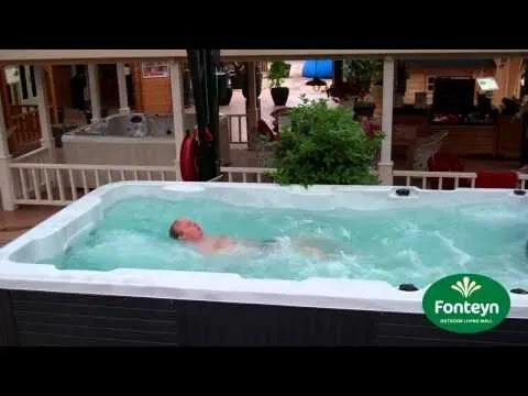 Aquatic 1 Swimspa | Sterling White with DARK GREY