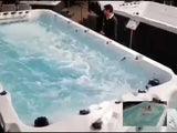 Vitality Deep Swimspa | Sterling White with DARK GREY
