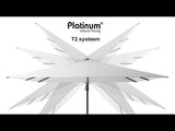Platinum Sun & Shade | Challenger T² Zweefparasol Premium Ø350 cm | Faded Black