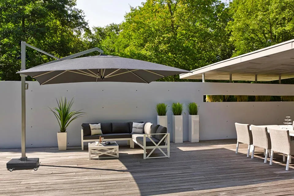 Platinum Sun & Shade | Icon Zweefparasol Premium 400 x 300 cm | Havana