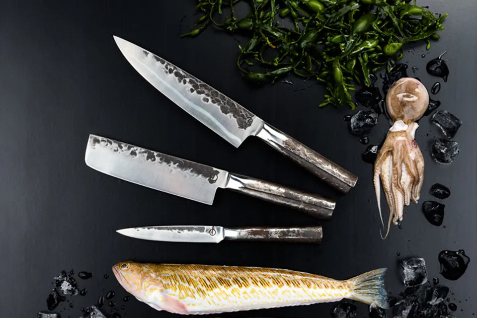 Intense Forged | 3-Delig: koksmes, hakbijl en universeel mes