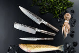 Intense Forged | 3-Delig: koksmes, hakbijl en universeel mes