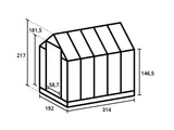 Royal Well | Kate III Tuinkas | Veiligheidsglas 3 mm | Zwart