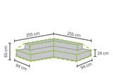 Winza | Loungesethoes Premium L 255 x 255 x 65 cm