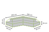 Winza | Loungesethoes Premium 295/255 x 295/255 x 94 x 65 cm Plateau