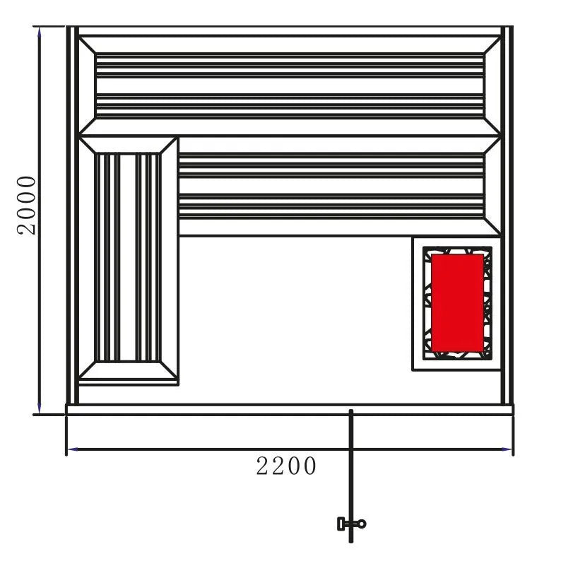 Fonteyn | Luxor 220 Sauna Compleet | Red Cedar