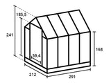 Royal Well | Mary II Tuinkas | Veiligheidsglas 3 mm | Zwart