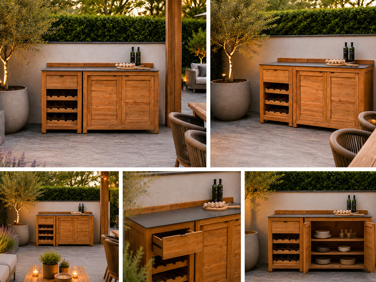 Passion Grills | Milano Buitenkeuken Opstelling 03 | Belgium Dark Grey