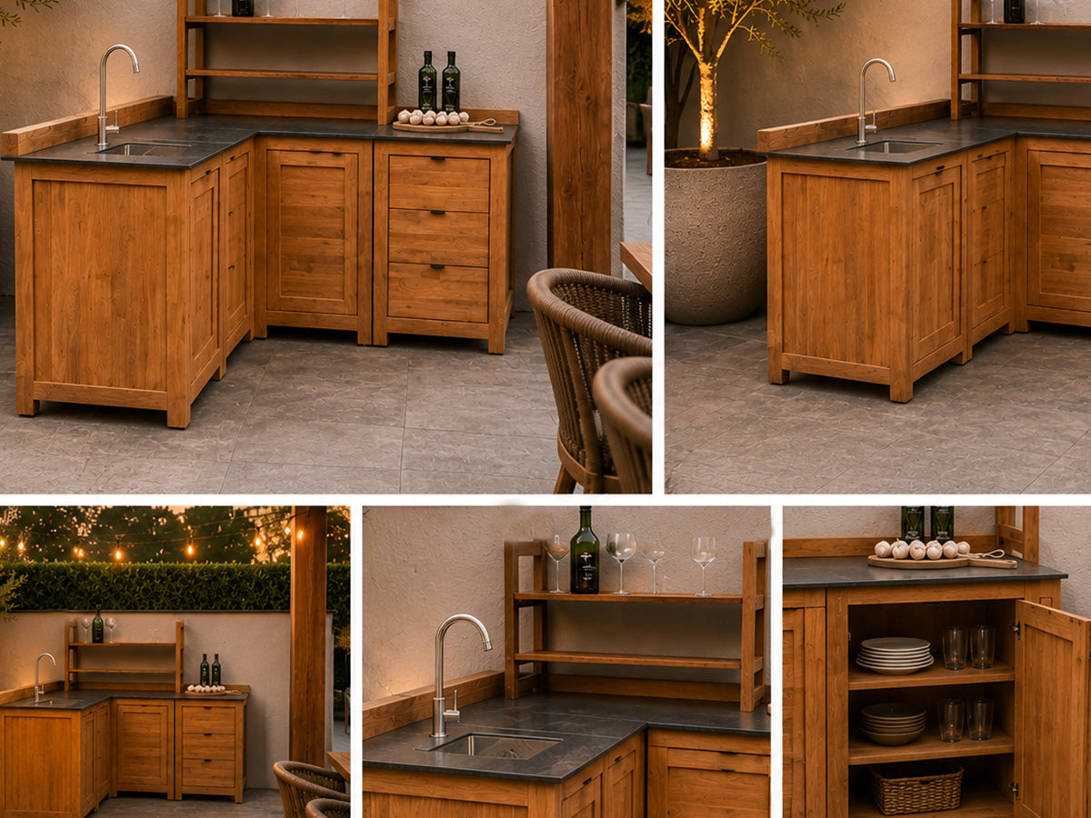 Passion Grills | Milano Buitenkeuken Opstelling 06 | Belgium Dark Grey
