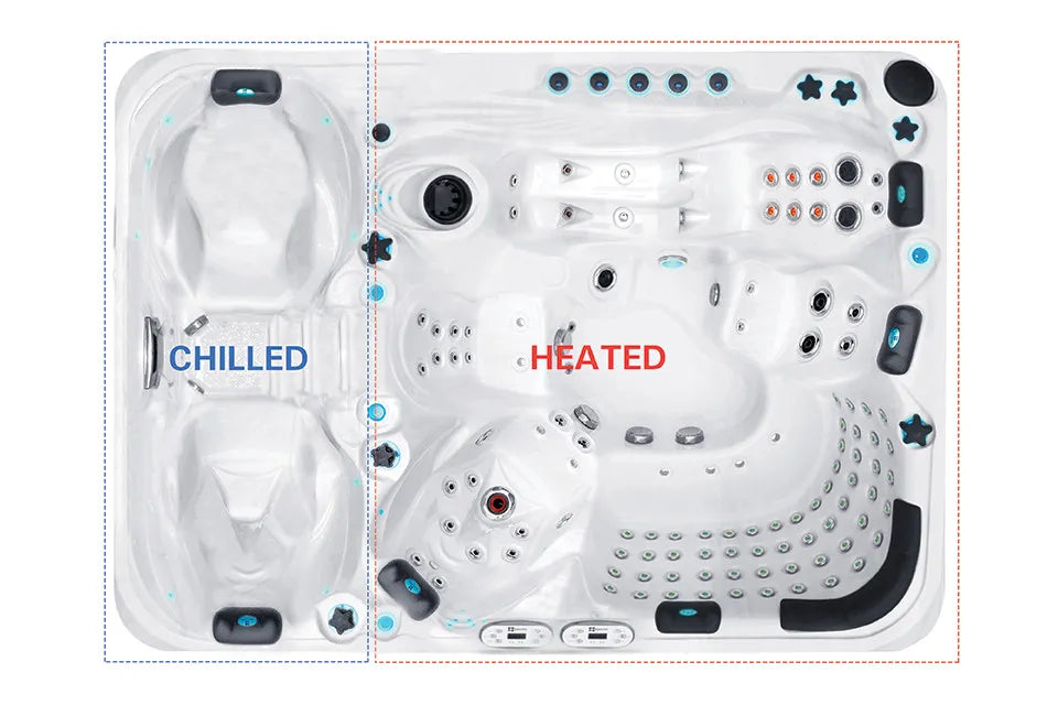 Passion Ice Baths | Elevate Ice Bath | Sterling White with Grey