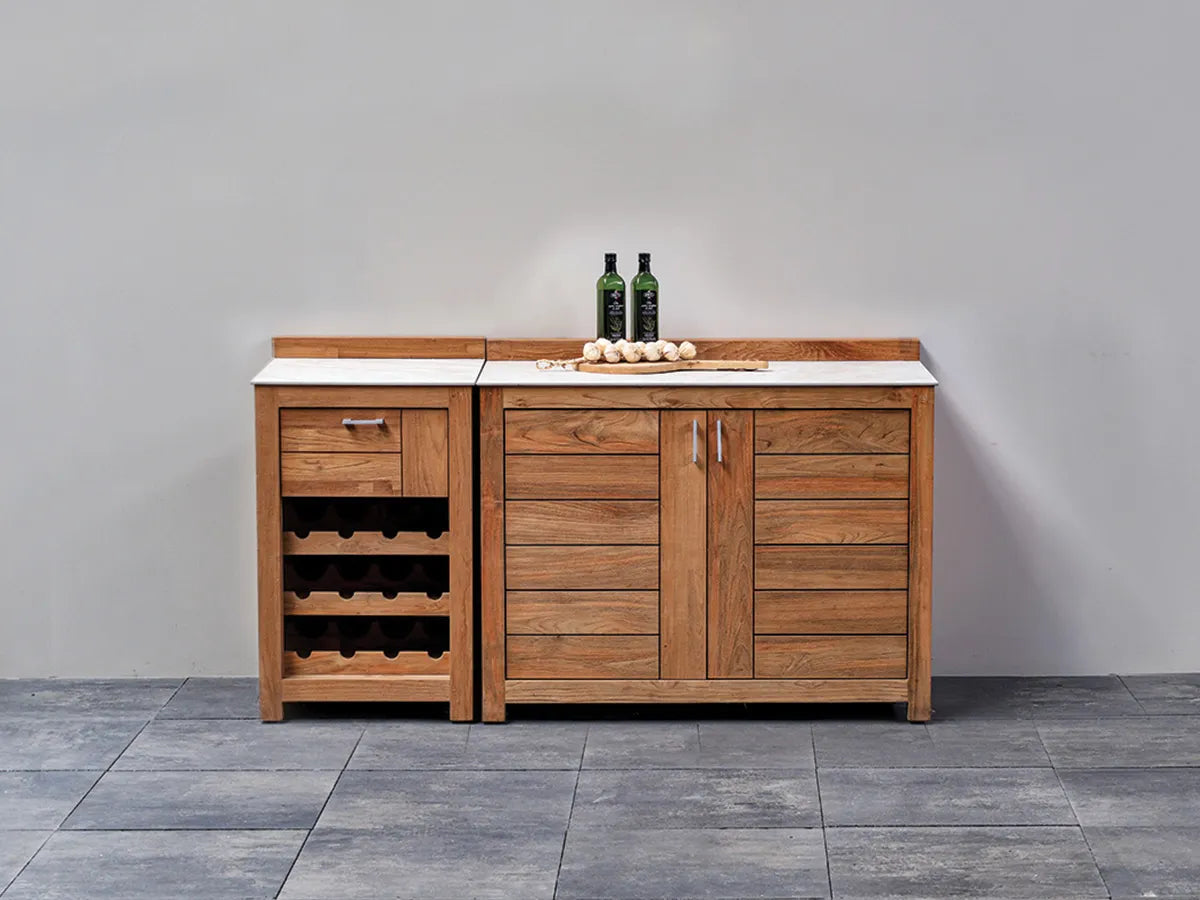 Passion Grills | Milano Buitenkeuken Opstelling 05 | Albastro Cream