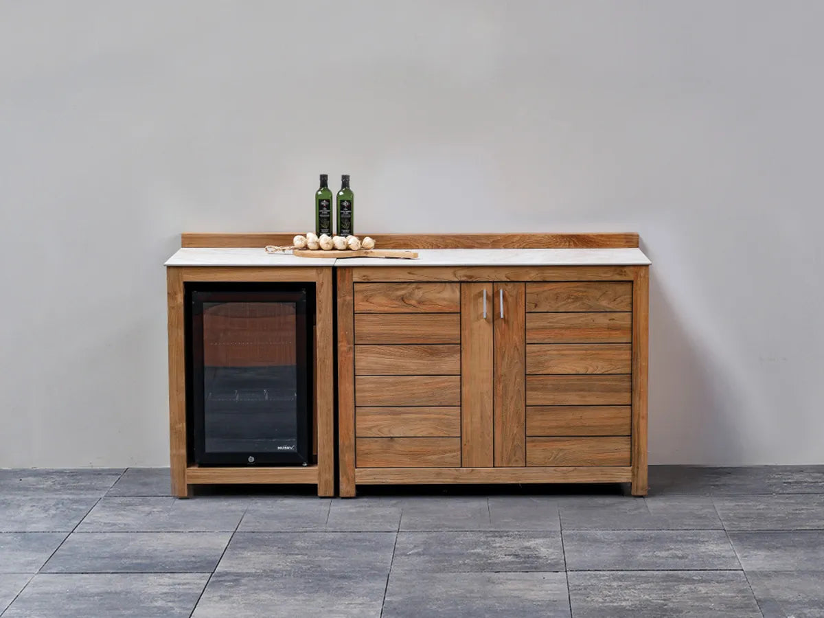Passion Grills | Milano Buitenkeuken Opstelling 06 | Albastro Cream