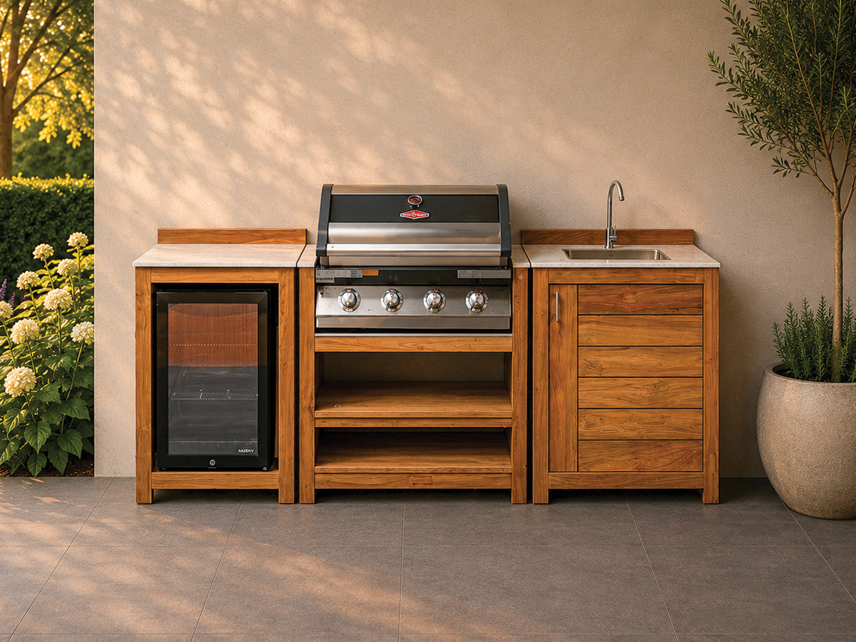Passion Grills | Milano Buitenkeuken Opstelling 13 | Albastro Cream