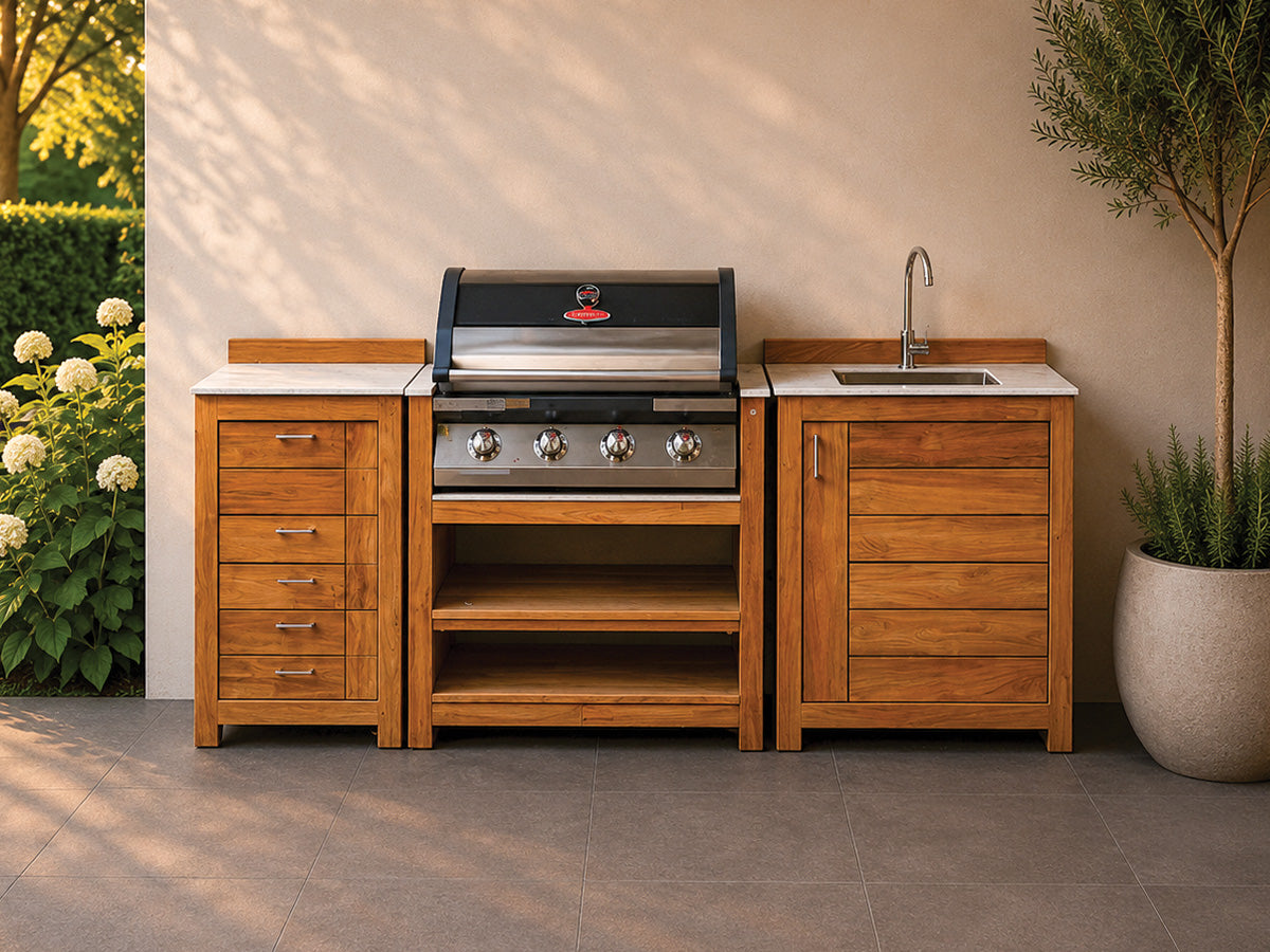 Passion Grills | Milano Buitenkeuken Opstelling 14 | Albastro Cream