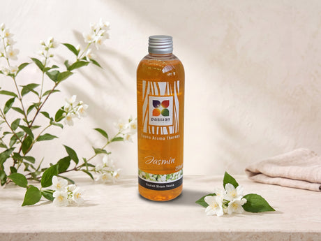 Passion Jasmin – aroma in een gestileerde productafbeelding
