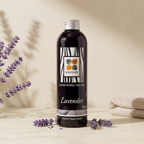 Passion Lavender – aroma in een gestileerde productafbeelding