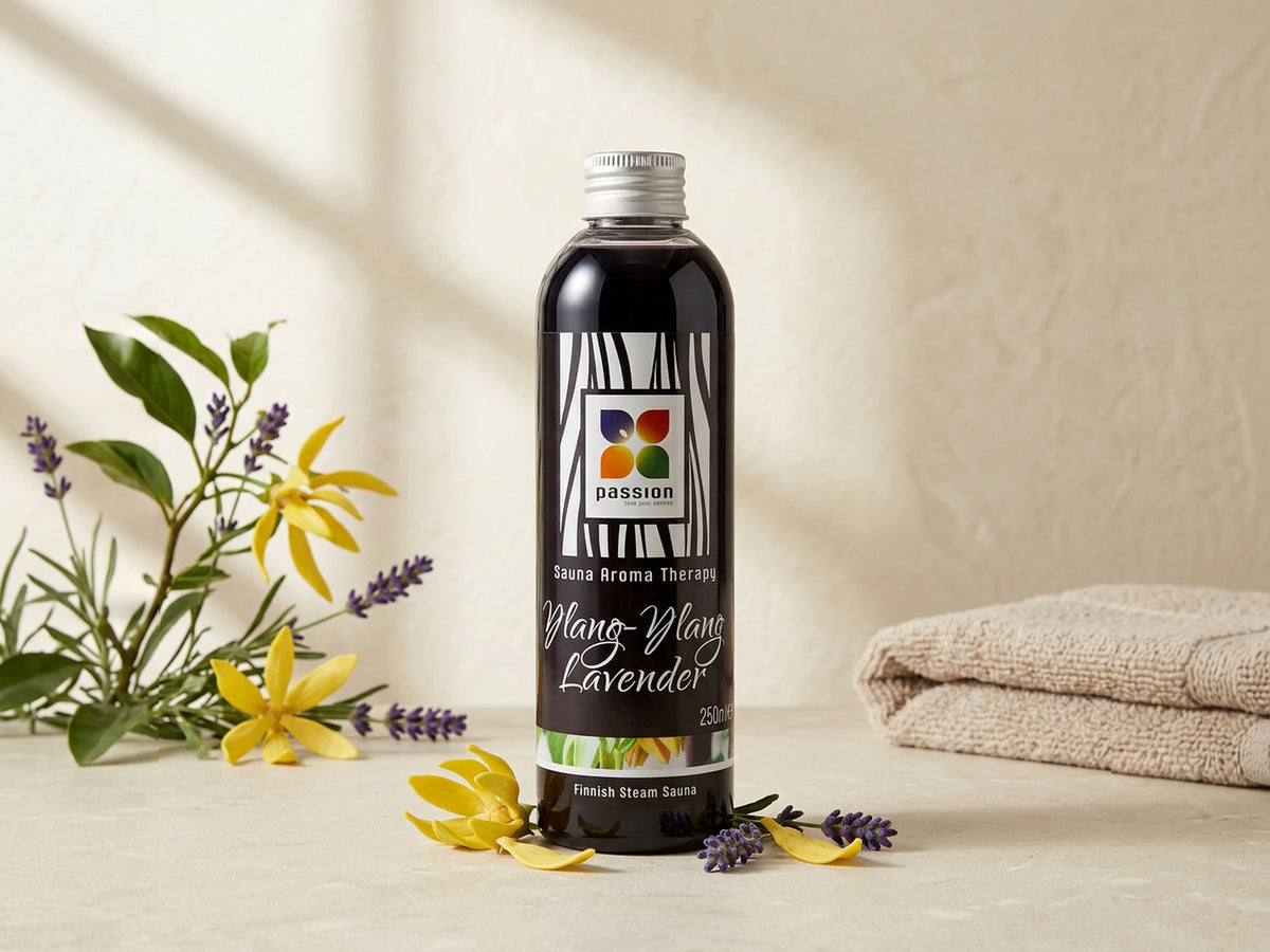 Passion Ylang-Ylang Lavender – aroma in een gestileerde productafbeelding