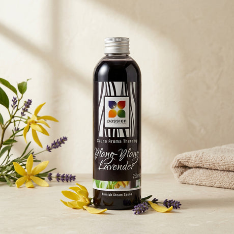 Passion Ylang-Ylang Lavender – aroma in een gestileerde productafbeelding