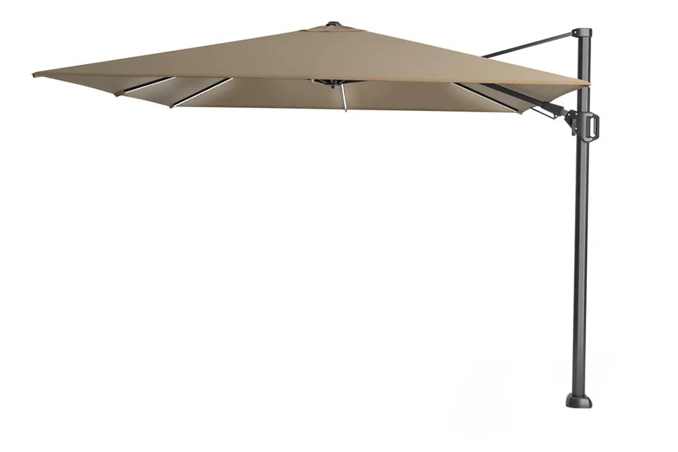 Platinum Sun & Shade | Challenger T² Zweefparasol Glow 300 x 300 cm | Taupe