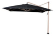 Icon Zweefparasol Premium 350 x 350 cm Houtlook, Faded Black - Platinum Sun & Shade