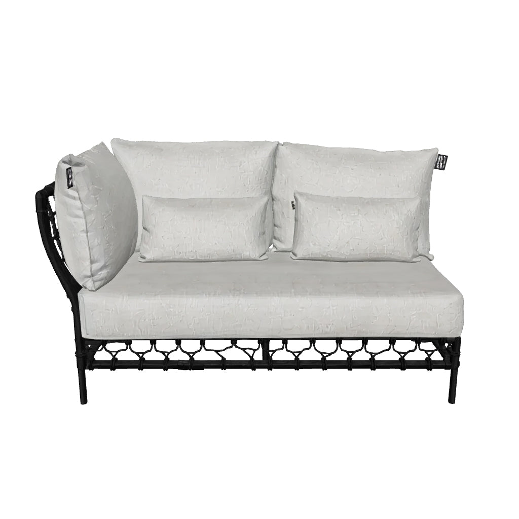 Apple Bee Pure Loungebank 2-zits Rechts Black Grey, foto 2 van 4