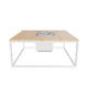 Cosi | Cosiloft 120 | White Frame | Teak Top