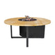 Cosi Cosiloft 120 Round Black Frame Teak Top, foto 2 van 3