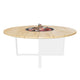 Cosi Cosiloft 120 Round White Frame Teak Top, foto 2 van 3